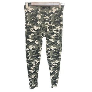 Breezies Leggings Womens Large Green Camo Pull On Heavyweight Activewear‎